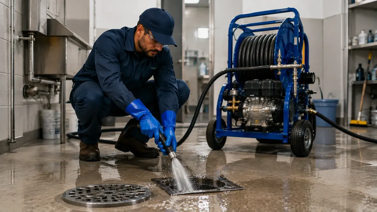 Floor Drain Hydro Jet Cleaning in Coalinga