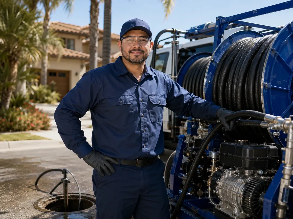 Hydro jet sewer cleaning in Coalinga