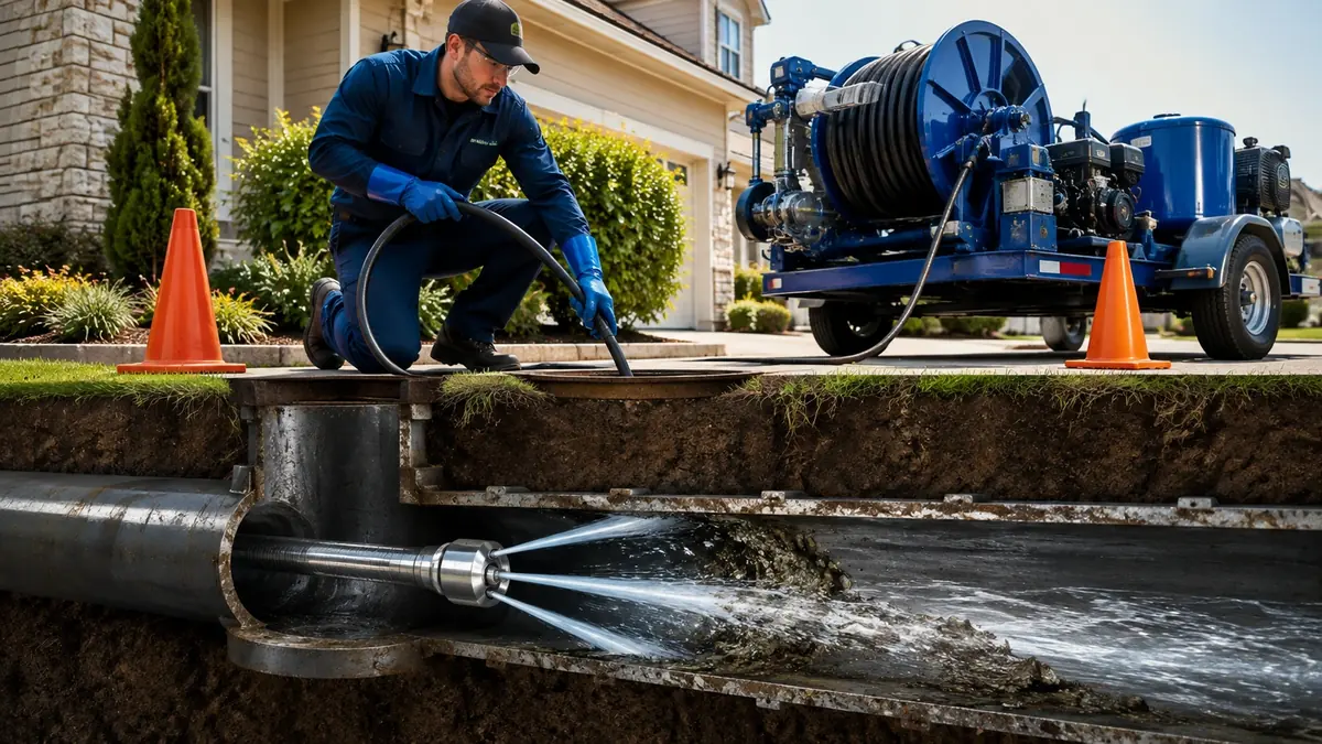 Main Sewer Line Hydro Jet Cleaning in Coalinga