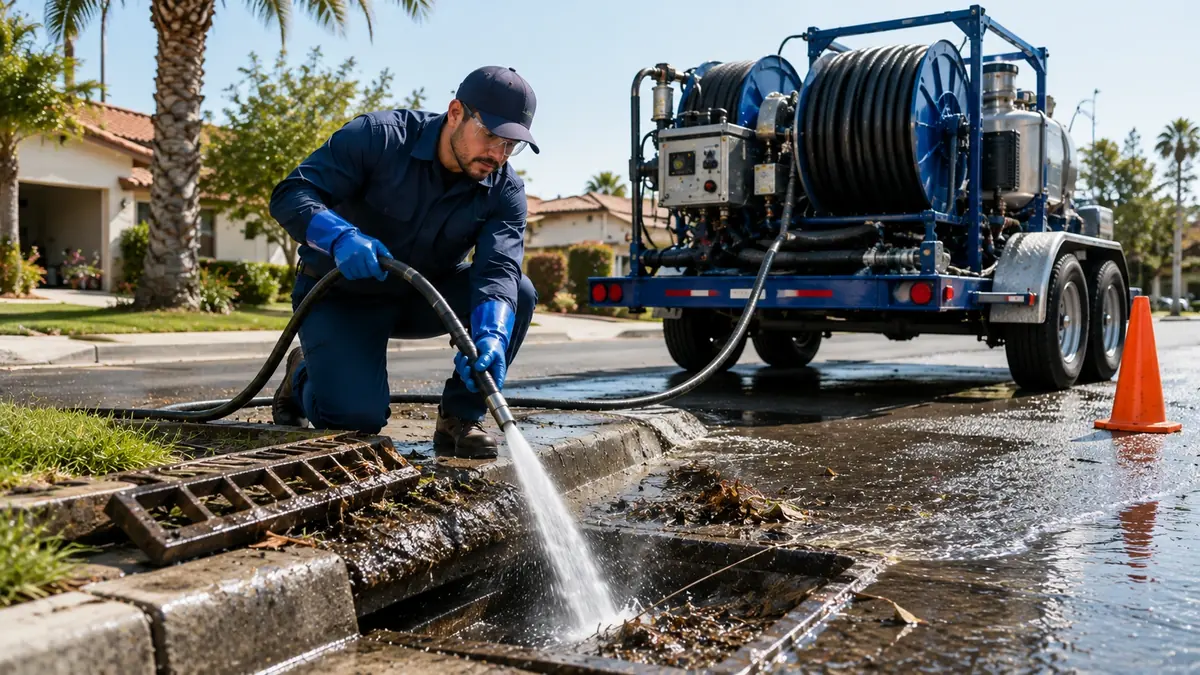 Storm Drain Hydro Jet Cleaning in Coalinga