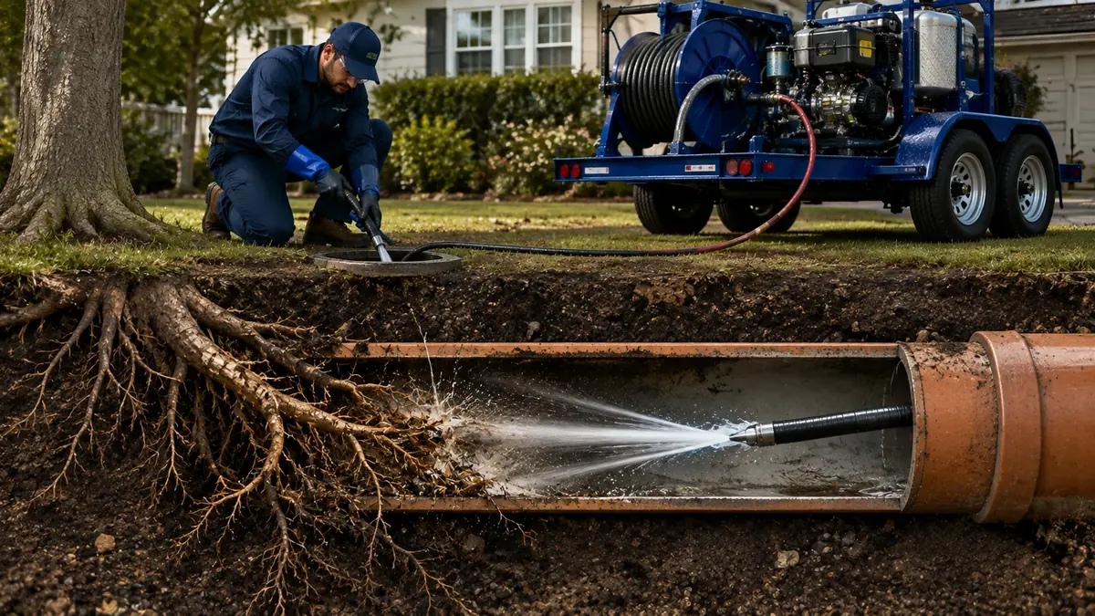 Tree Root Removal with Hydro Jetting in Coalinga
